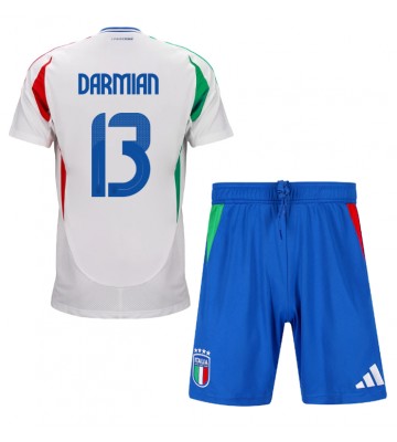 Italien Matteo Darmian #13 Udebanesæt Børn EM 2024 Kort ærmer (+ korte bukser)
